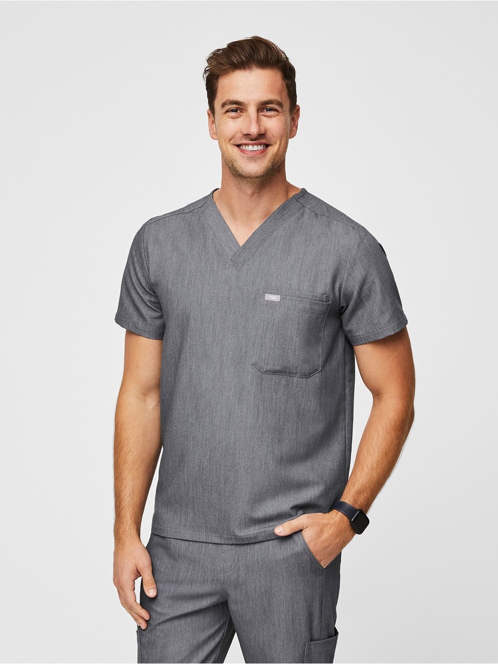 FIGS Leon Scrub Top - Graphite - Large